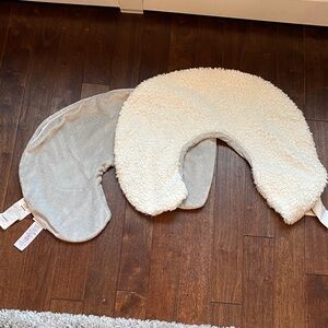 Boppy Soft Cream and Gray Pillow Covers